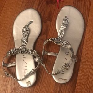 Dress sandals w a slight heel